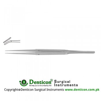 Diam-n-Dust™ Micro Dressing Forcep Curved Stainless Steel, 23 cm - 9" Tip Size 6.0 x 0.7 mm